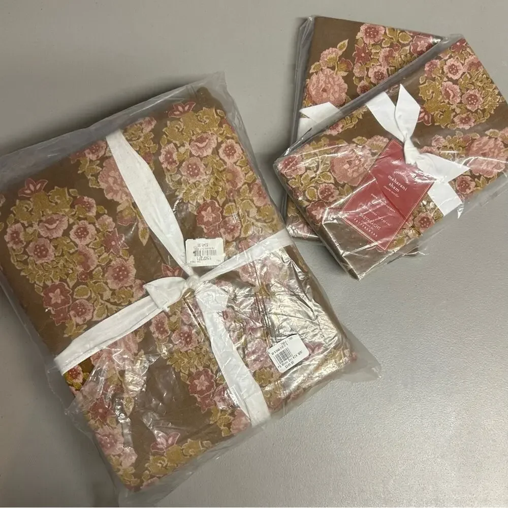 Pottery Barn Sabyasachi Maharani Print Duvet Cover Euro Shams King Cal King NWT